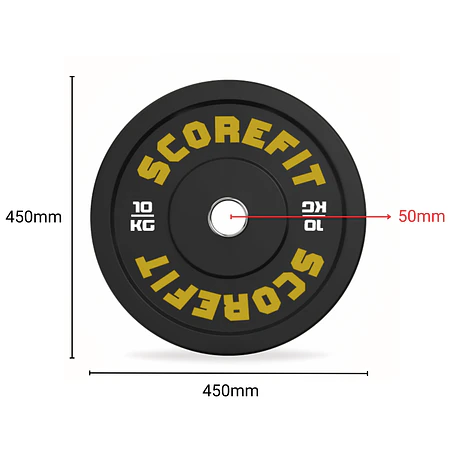 Par Discos Olímpicos Bumper 10 Kg SCORE FIT®