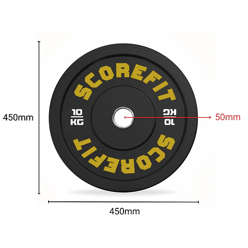 Par Discos Olímpicos Bumper 10 Kg SCORE FIT®