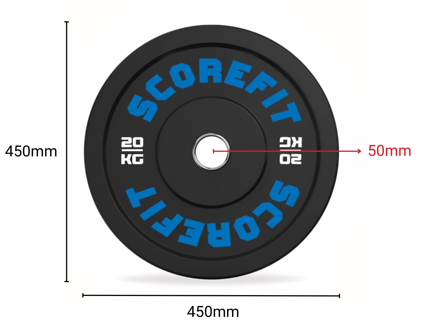Par Discos Olímpicos Bumper 20 Kg SCORE FIT® 2