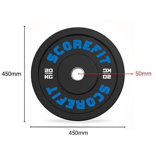 Par Discos Olímpicos Bumper 20 Kg SCORE FIT®