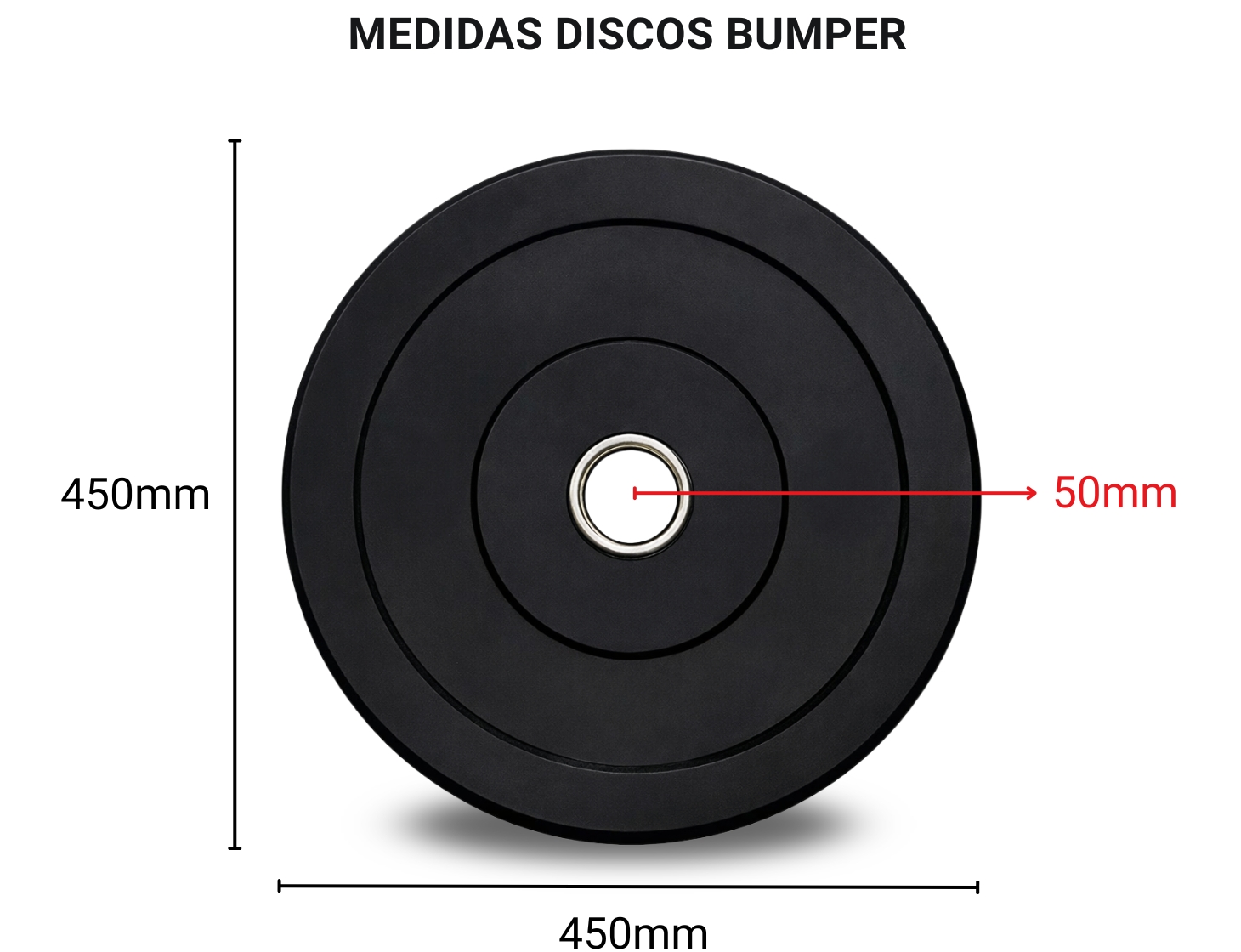 Set 90 Kg Discos Bumper SCORE FIT® 5