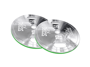 Par Discos Calibrados Powerlifting 10 Kg SCORE FIT®