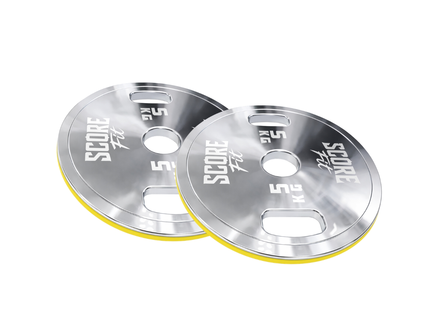 Par Discos Calibrados Powerlifting 5 Kg SCORE FIT® 1