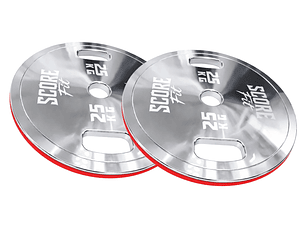 Par Discos Calibrados Powerlifting 25 Kg SCORE FIT®