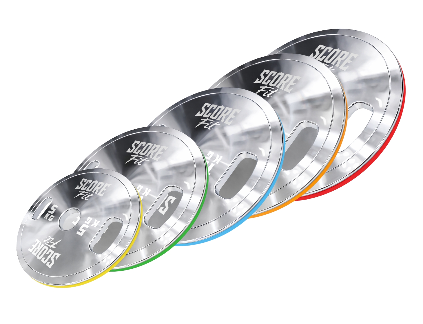 Set 150 Kg Discos Calibrados Powerlifting SCORE FIT® 1