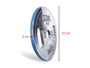 Par Discos Calibrados Powerlifting 15 Kg SCORE FIT®