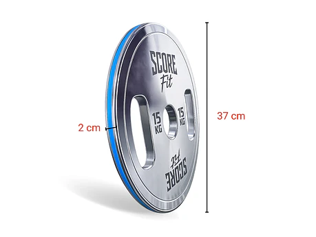 Par Discos Calibrados Powerlifting 15 Kg SCORE FIT®