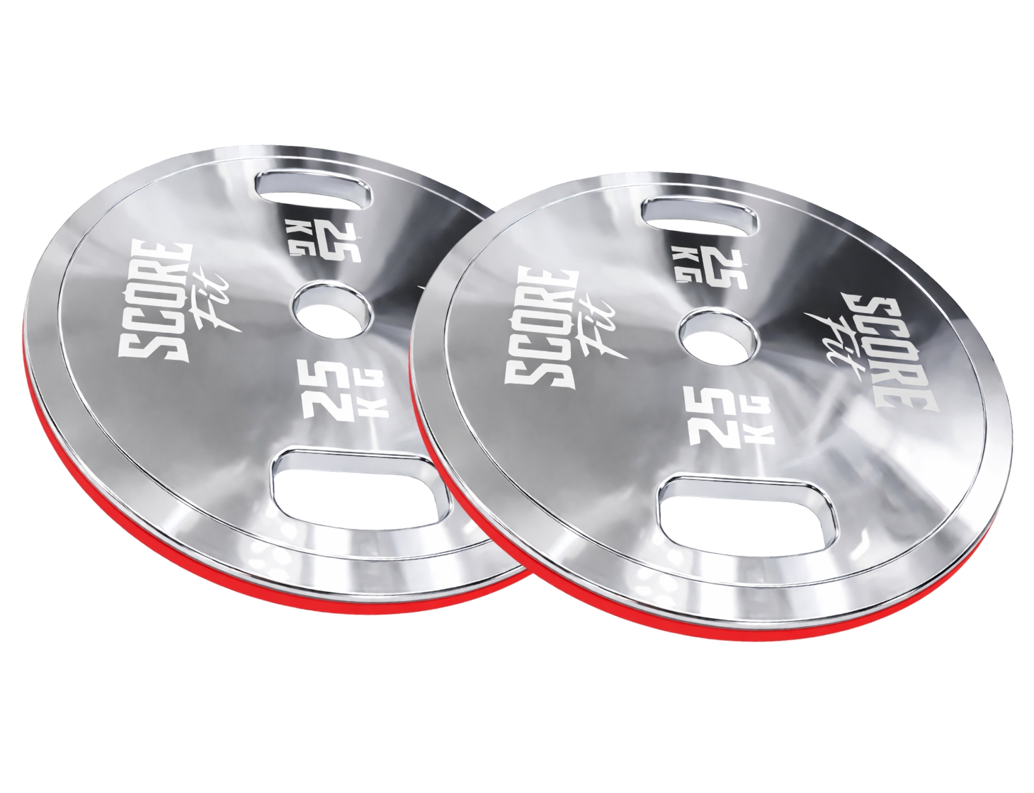 Par Discos Calibrados Powerlifting 20 Kg + Par 25 Kg SCORE FIT® 3
