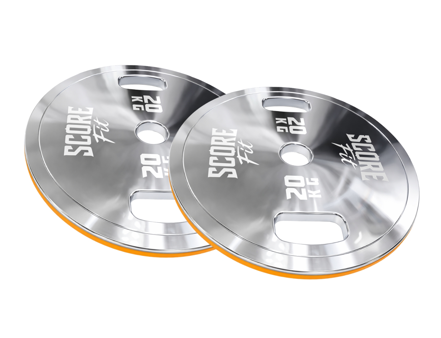 Par Discos Calibrados Powerlifting 20 Kg + Par 25 Kg SCORE FIT® 6