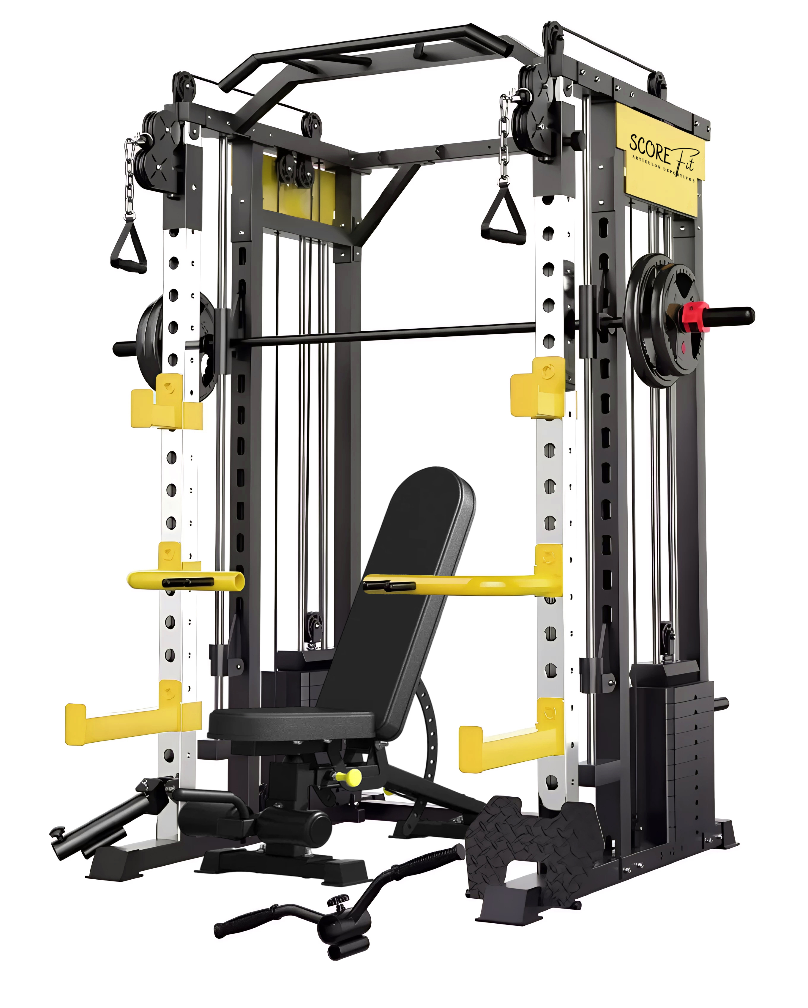 Power Rack SF-PRO + Banco Regulable + 30Kg Discos (RESERVA 70%) 8