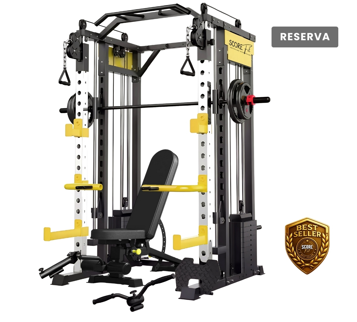 Power Rack SF-PRO + Banco Regulable + 30Kg Discos (RESERVA 70%) 1