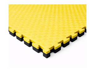 PREVENTA - Tatami 100x100x3cm Negro/Amarillo SCORE FIT®