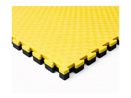 Tatami 100x100x3cm Negro/Amarillo SCORE FIT®