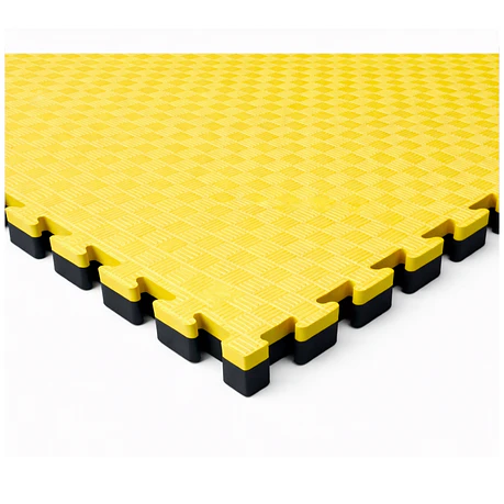 Tatami 100x100x3cm Negro/Amarillo SCORE FIT®