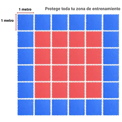 Tatami 100x100x3cm Rojo/Azul SCORE FIT® - Miniatura 5