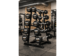 Rack 10 Barras Mixtas (rectas/curvas) Peso Fijo SCORE FIT®