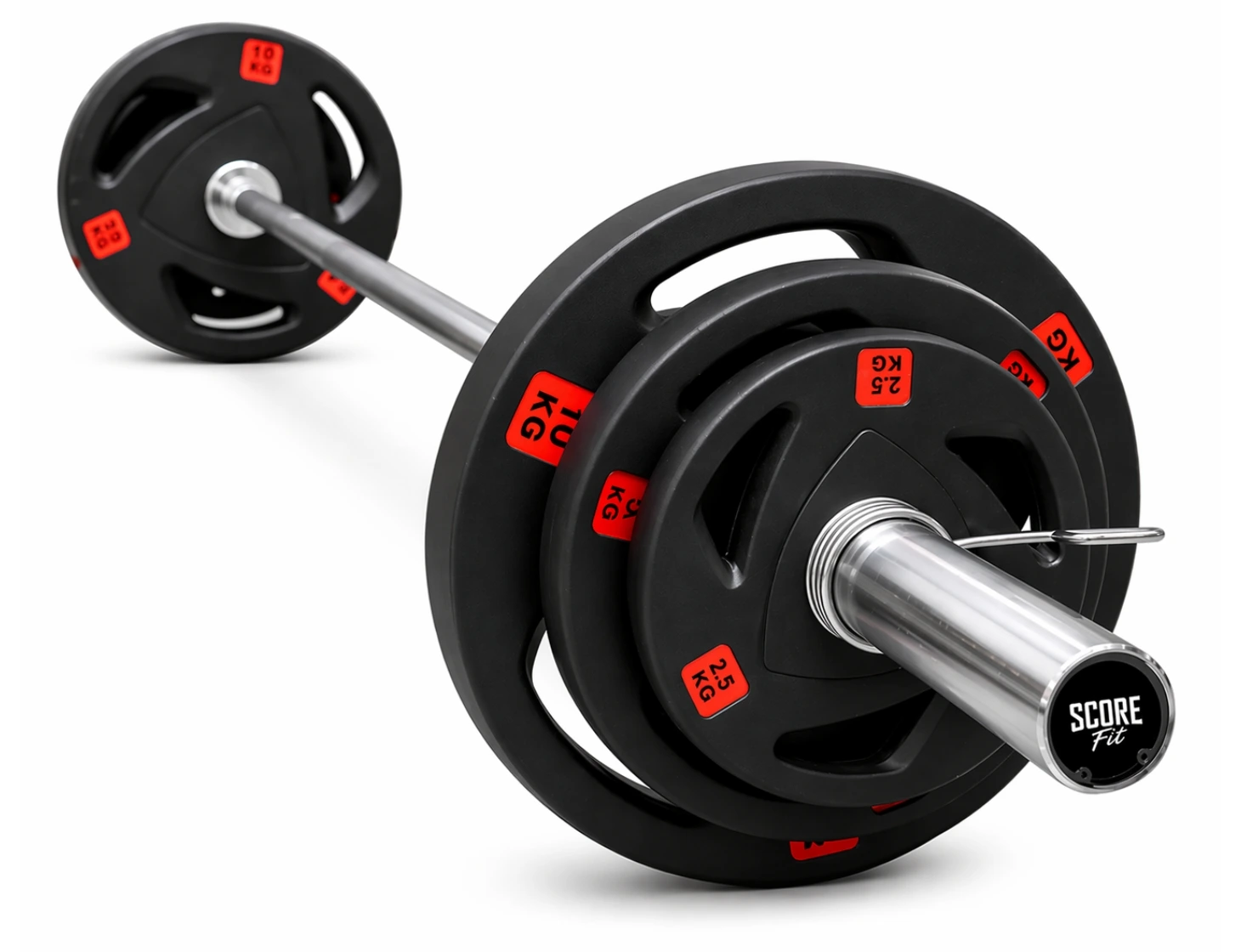 Pack 150 Kg Discos Grip Pro + Barra Olímpica 20 Kg 2