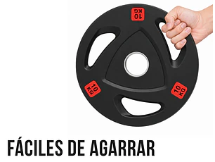 Par Discos Olímpicos Grip Pro 15 Kg (con agarres)