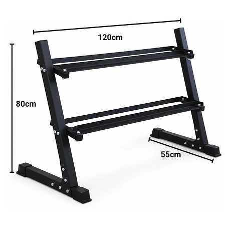 Rack de Mancuernas Horizontal (2 niveles)