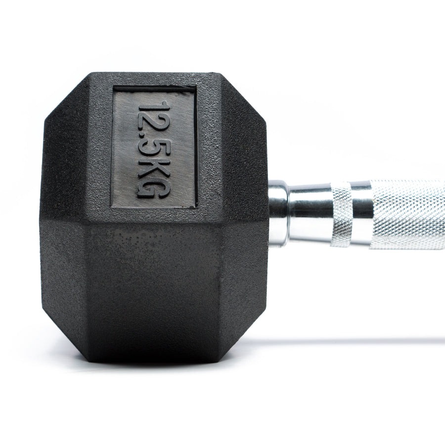 Pack 210 Kg Mancuernas Hexagonales (7.5 a 22.5kg) + Rack 2 Niveles 6