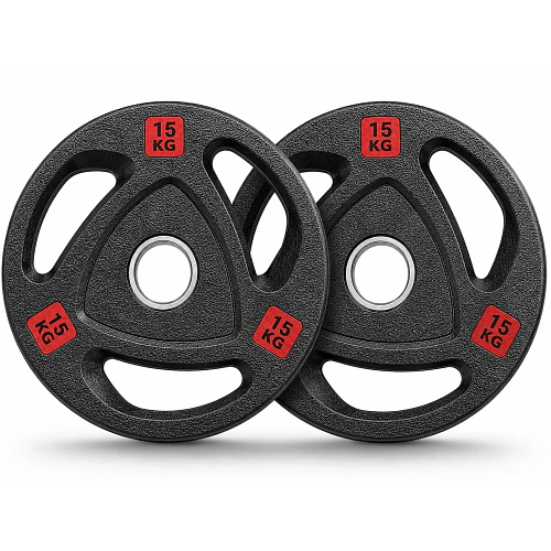 Par Discos Olímpicos Grip Pro 15 Kg (con agarres)