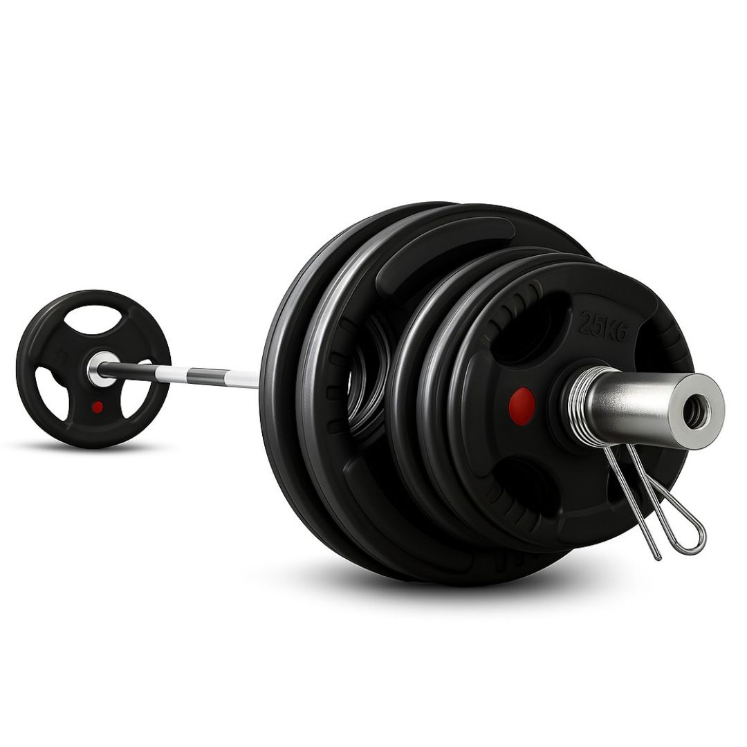 Pack 80 Kg en Discos Grip + Barra Olímpica 20 kg 3