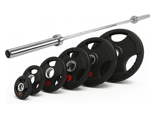 Pack 80 Kg en Discos Grip + Barra Olímpica 20 kg