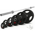 Pack 150 Kg Discos Grip + Barra Olímpica 20 Kg
