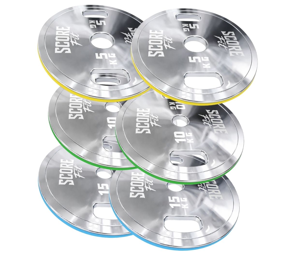 Set 60 Kg Discos Calibrados Powerlifting SCORE FIT® 1