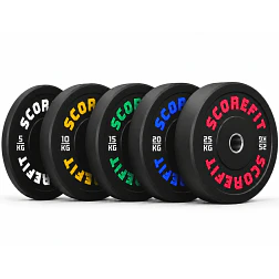 90 Kg Discos Bumper SCORE FIT® - Miniatura 1