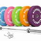 Pack 150 Kg Discos Bumper COLORS + Barra Olímpica 20 Kg | PREVENTA - Miniatura 1