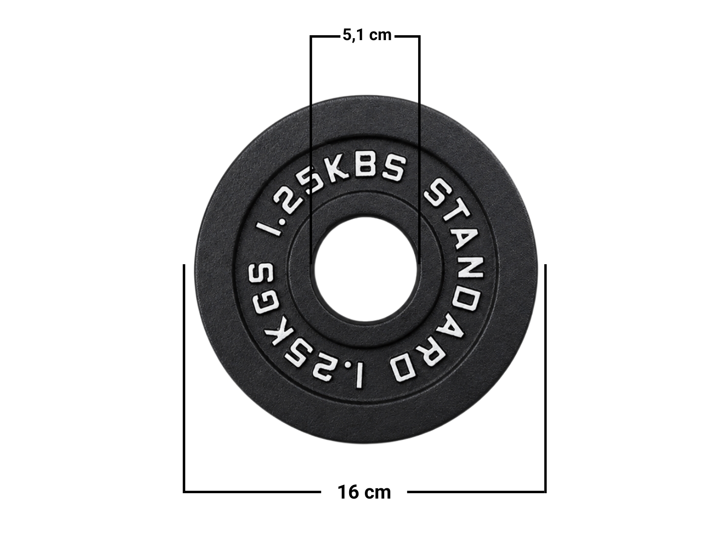 Par Discos IRON BLACK 1,25 Kg 2
