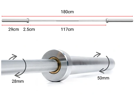Barra Olímpica 15 Kg SCORE FIT® (180cm)