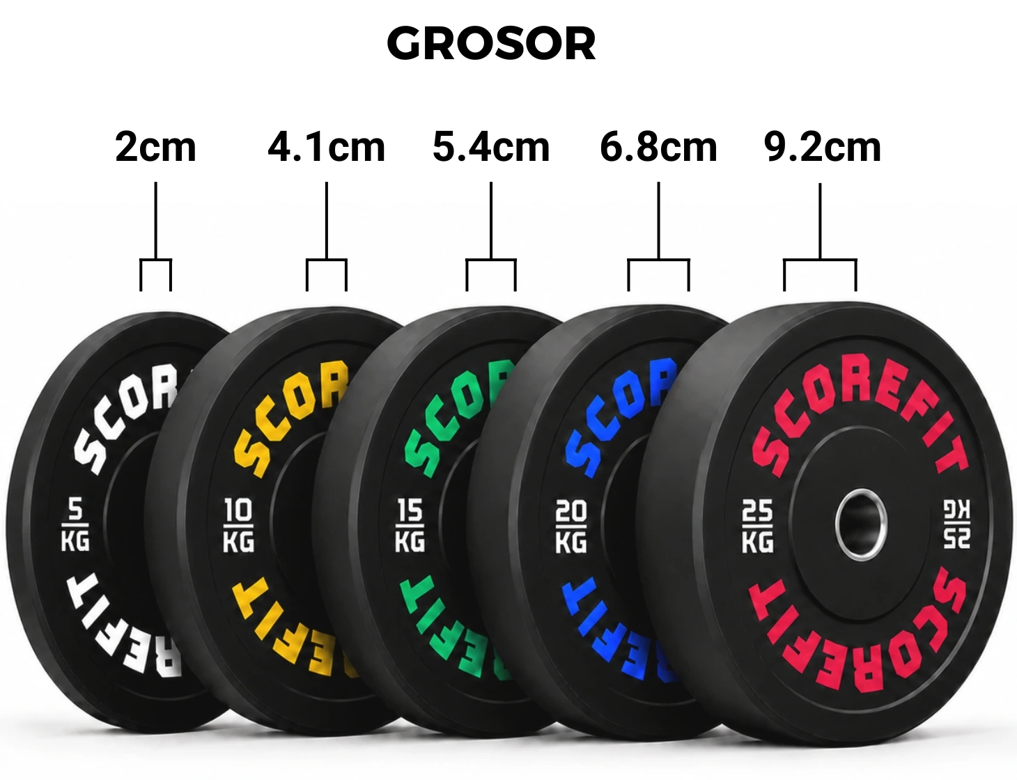 150 Kg Discos Bumper SCORE FIT® 2