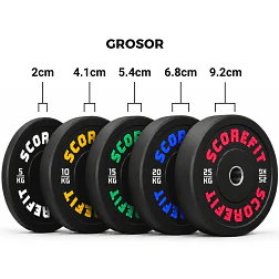 Pack 150 Kg Discos Bumper + Barra Olímpica 20 Kg - Miniatura 3