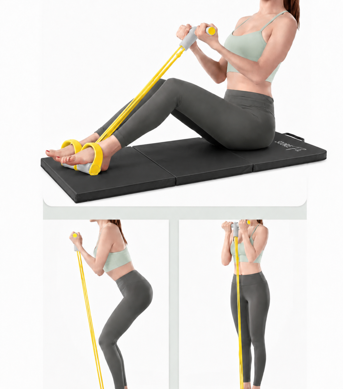 Colchoneta Plegable 180 cm + Banda Elástica para Remo  2