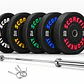 Pack 80 Kg Discos Bumper + Barra Olímpica 20 Kg - Miniatura 1