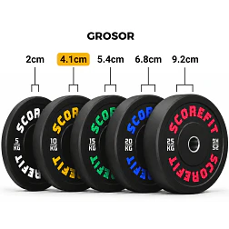Par Discos Olímpicos Bumper 10 Kg SCORE FIT® - Miniatura 3