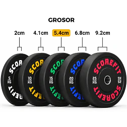 Par Discos Olímpicos Bumper 15 Kg SCORE FIT® - Miniatura 3