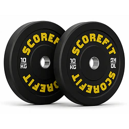 Par Discos Olímpicos Bumper 10 Kg SCORE FIT® - Miniatura 1