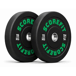 Par Discos Olímpicos Bumper 15 Kg SCORE FIT® - Miniatura 1