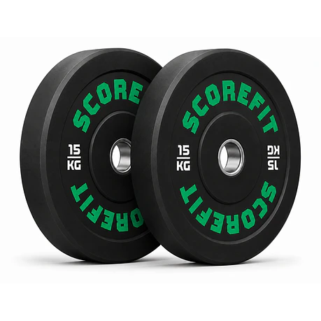 Par Discos Olímpicos Bumper 15 Kg SCORE FIT®