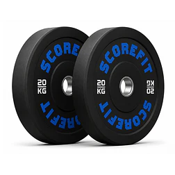 Par Discos Olímpicos Bumper 20 Kg SCORE FIT® - Miniatura 1