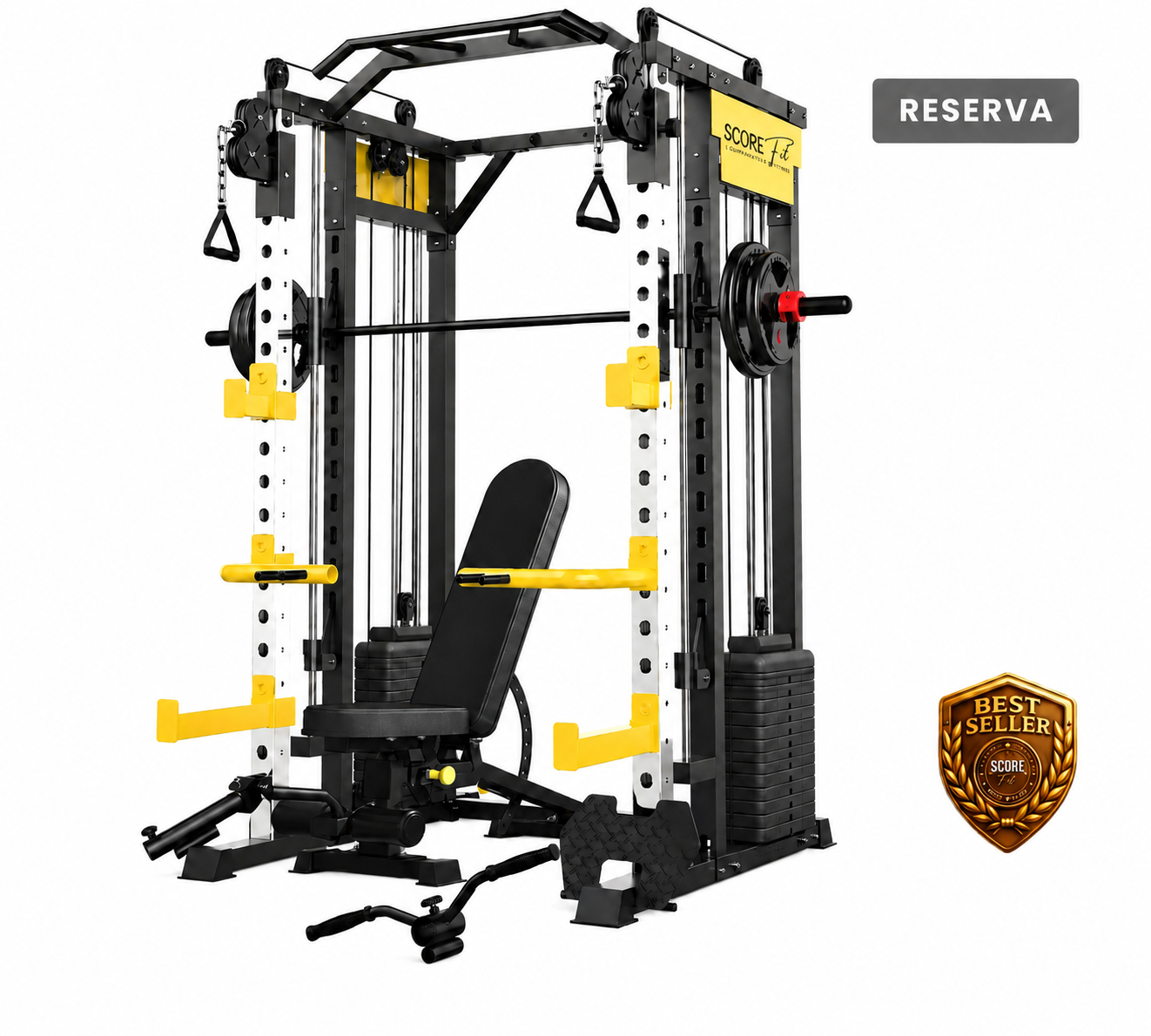 Power Rack SF-PRO + Banco Regulable + 30Kg Discos (RESERVA 40%) 1