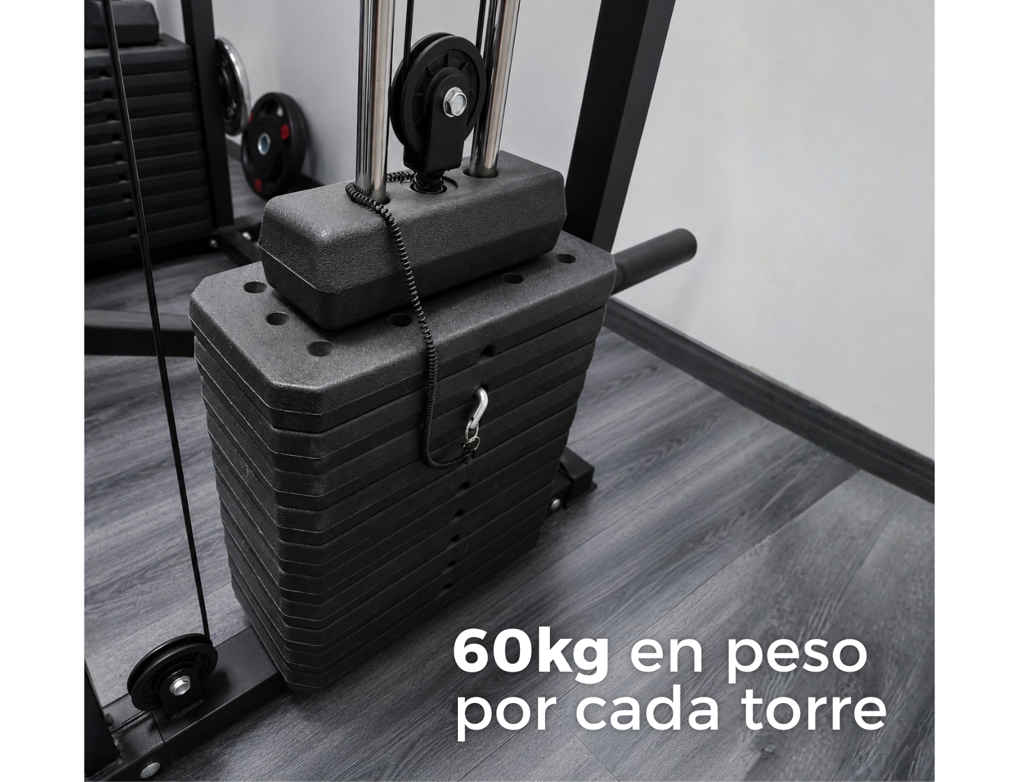 Power Rack SF-PRO + Banco Regulable + 30Kg Discos (RESERVA 40%) 8