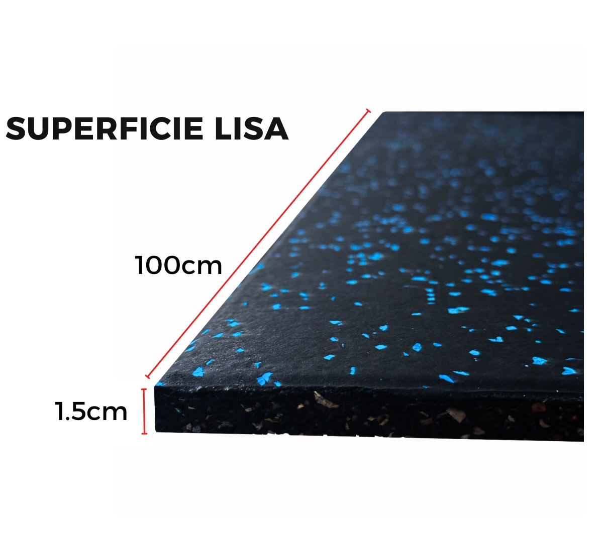 125 m2 Piso de Caucho 100x100x1.5cm (Superficie Lisa) 2
