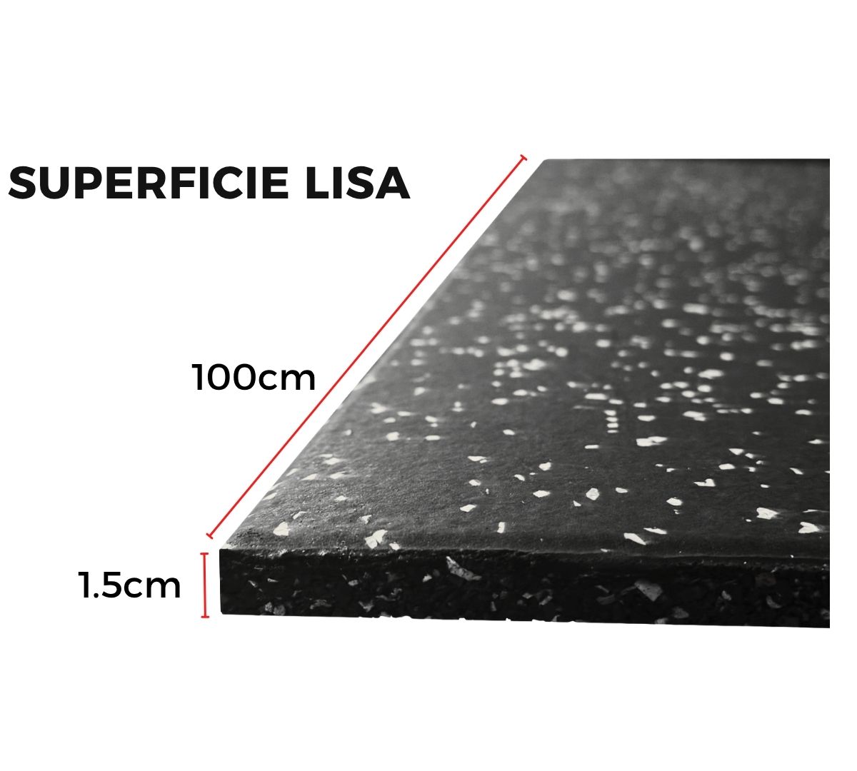 Piso de Caucho 100x100x1.5cm (Superficie Lisa White) 2