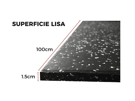 Piso de Caucho 100x100x1.5cm (Superficie Lisa White)