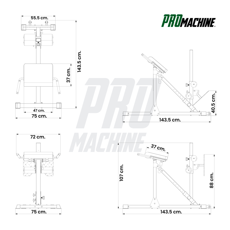 Banco Lumbar GHD ZR Series PROmachine 7