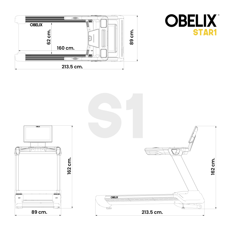 Trotadora Comercial S1Pro Series TFT Touch | Obelix 8